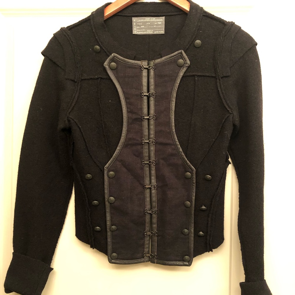 Edgy Front-Snap Sweater